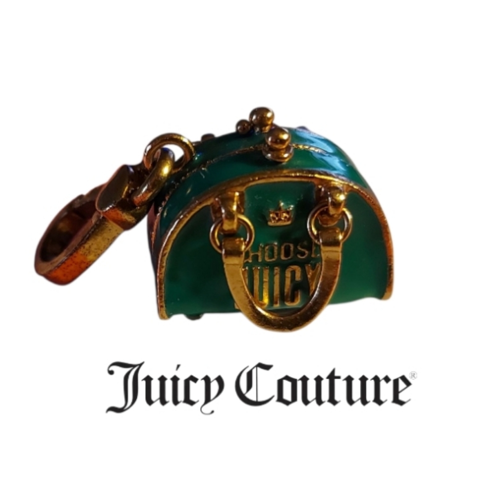 Juicy Couture Green Enamel Bowler Bag Charm